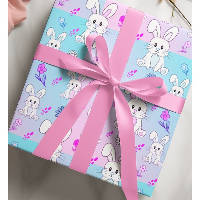 Papel De Regalo Conejo conejo conejo pastel bebé rosa azul Diversi (Subido por el creador)