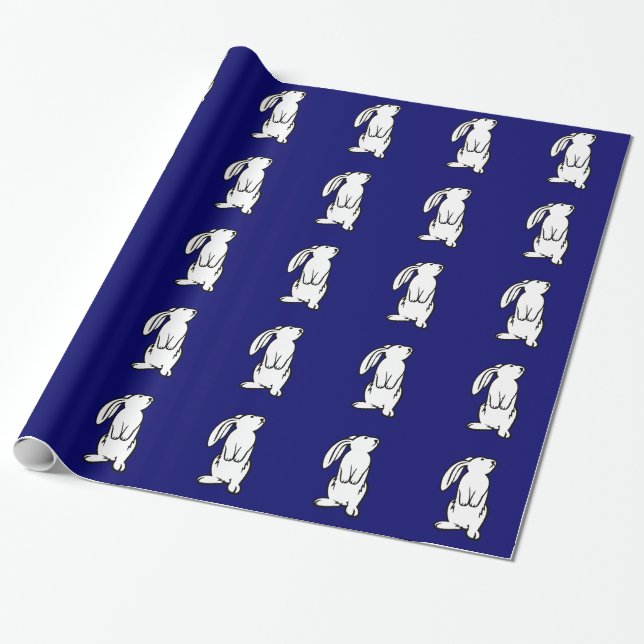 Papel De Regalo Conejo de conejito blanco adorable (Desenrollado)