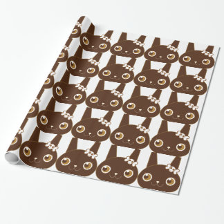 Papel De Regalo conejo de conejito lindo con el arco del cráneo
