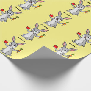 Papel De Regalo Conejo de conejo con verduras personalizado