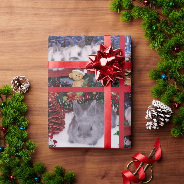 Papel De Regalo Conejo de conejo de navidad de dulce (Regalo de vacaciones)