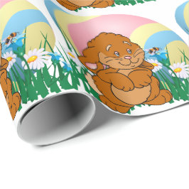 Papel De Regalo Conejo De Conejo De Semana Santa Y Huevo De Pascua