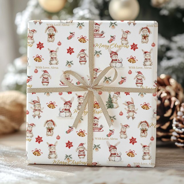 Papel De Regalo Conejo de conejo lindo invierno maravilla de invie (Subido por el creador)