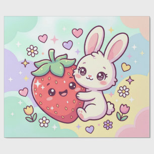 Papel De Regalo Conejo de Fresa Dulce