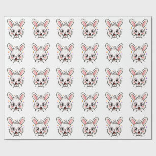 Papel De Regalo Conejo de Halloween con cara de fantasma conmocion