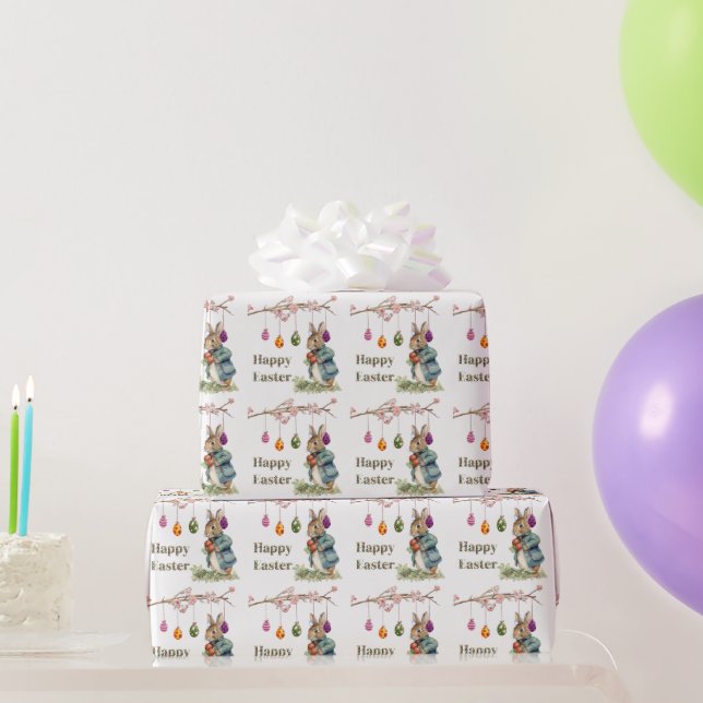 Papel De Regalo Conejo de Pascua  (Regalos de fiesta)
