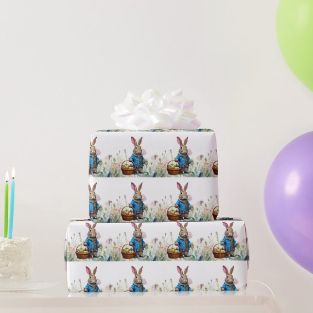 Papel De Regalo Conejo de Pascua  (Regalos de fiesta)