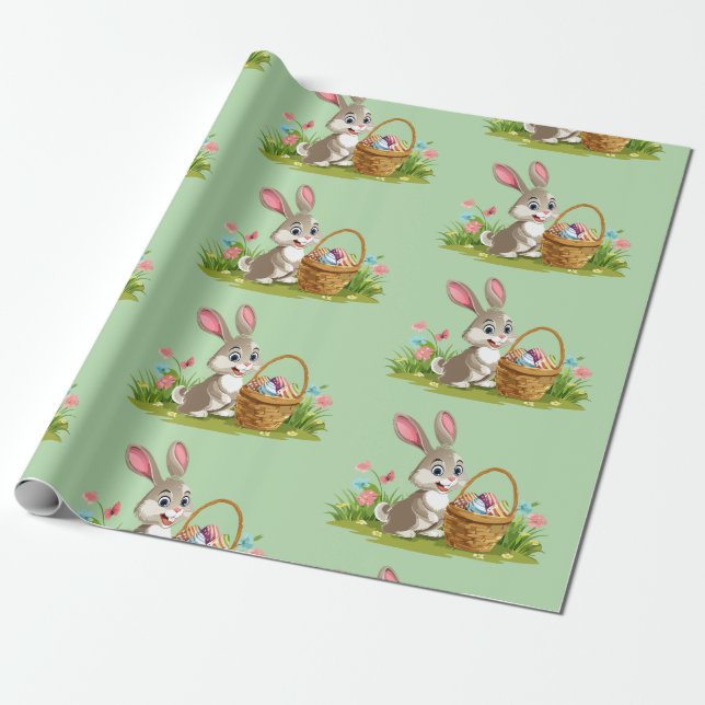 Papel De Regalo conejo de Pascua (Desenrollado)