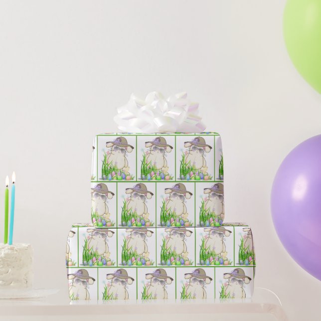 Papel De Regalo Conejo de Pascua con Huevos (Regalos de fiesta)
