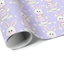 Papel De Regalo Conejo de Pascua con puntos de Polka