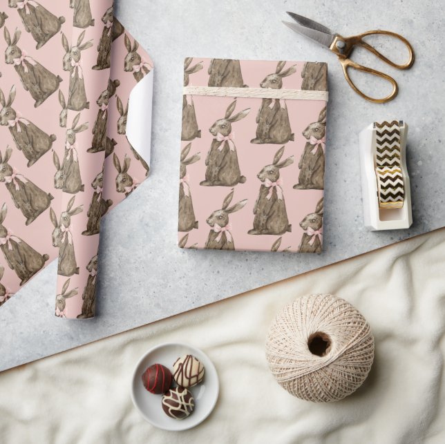 Papel De Regalo Conejo de Pascua de chocolate (Artesanía)