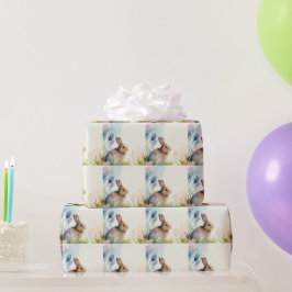 Papel De Regalo Conejo de Pascua en el jardín
