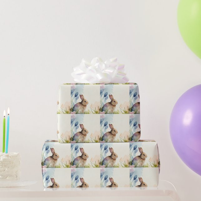Papel De Regalo Conejo de Pascua en el jardín (Regalos de fiesta)