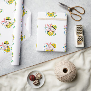 Papel De Regalo Conejo de Pascua saliendo 