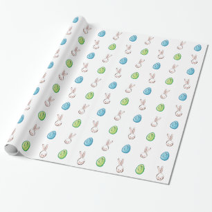 Papel De Regalo Conejo de Pascua y Huevos de Pascua