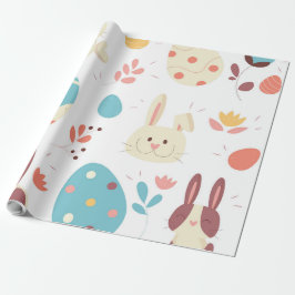 Papel De Regalo Conejo de personalizado de Pascua y huevos