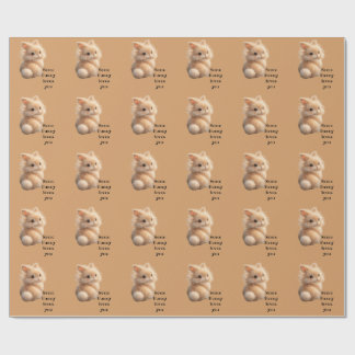Papel De Regalo Conejo difuso: algún conejo te ama