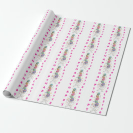 Papel De Regalo Conejo divertido de Pascua bordado