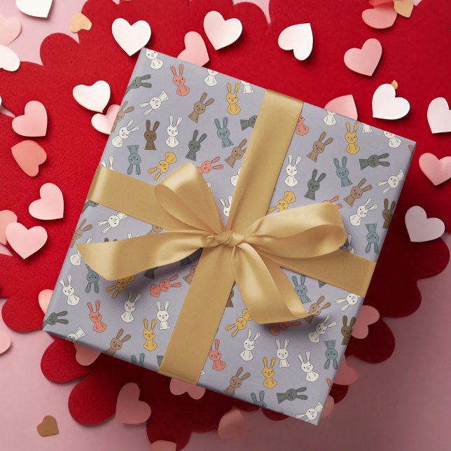 Papel De Regalo Conejo Personalizado Conejo de Pascua (rabbit pattern birthday packing gift wrap,gift wrapping paper,return gift wrap paper,paper gift)