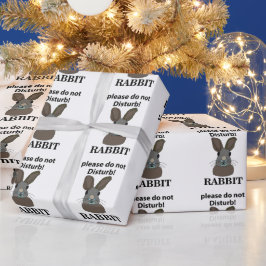 Papel De Regalo Conejo Por Favor No Perturbe El Conejo Gracioso