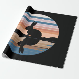 Papel De Regalo Conejo Retro Sunset