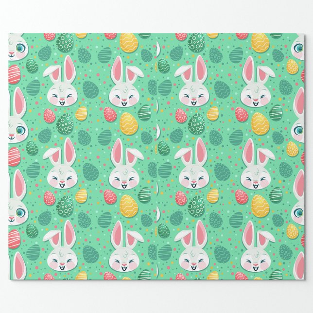 Papel De Regalo Conejos de Pascua (White Rabbit Easter Wrapping Paper!)