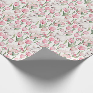 Papel De Regalo Conejos de Pascua en acuarela