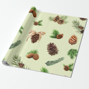 Papel De Regalo Cones de pino