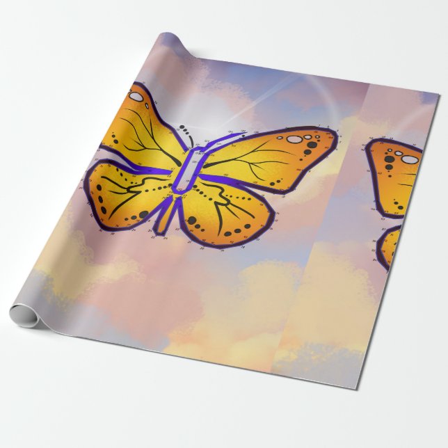 Papel De Regalo Conexión de mariposa (Desenrollado)