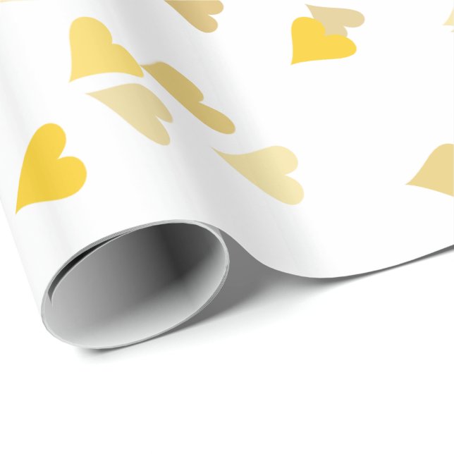 Papel de Regalo Confeti Corazones Dorados (Esquina del rollo)