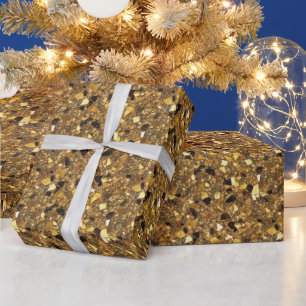 Papel De Regalo Confeti de estampado dorado