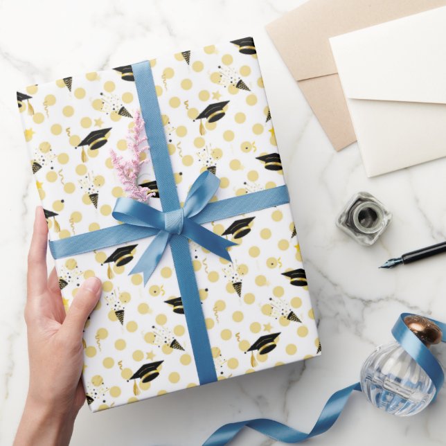 Papel De Regalo Confeti Mágico de Graduación (Regalar)