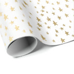 Papel De Regalo Confetti Delicate Confetti de estrellas de oro bla<br><div class="desc">ajuste de moda clásico de florenceK</div>