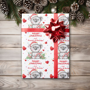 Papel De Regalo Confetti Heart Koala Nietos Navidades