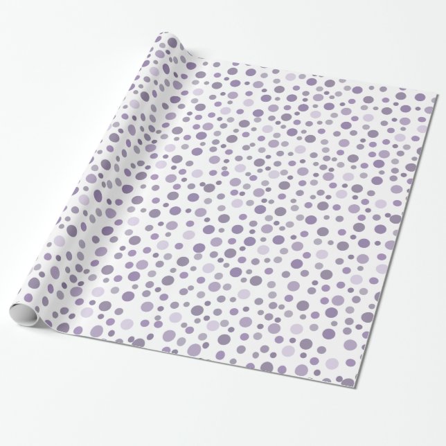 Papel De Regalo Confetti morado (Desenrollado)