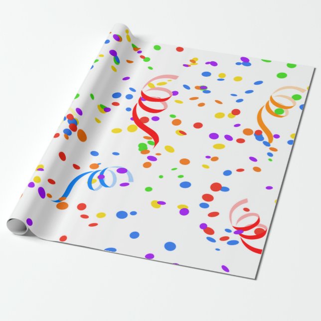 Papel De Regalo Confetti multicolor (Desenrollado)