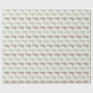Papel De Regalo Confort y alegría de color verde claro