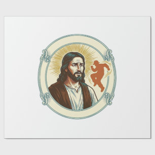 Papel De Regalo Confundido Jesús Tendencia de Baile Viral Silueta