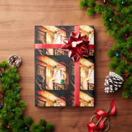 Papel de regalo congelado diseño de muñeco de niev