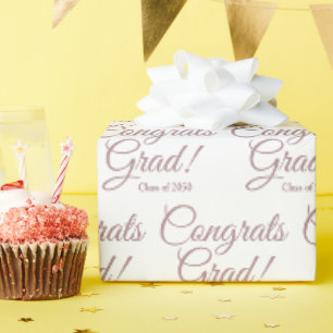Papel De Regalo Congrats grad clase de guión de personalizado de r
