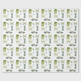 Papel De Regalo Conjunto de Stickers Estética Coqueta Verde | Coch