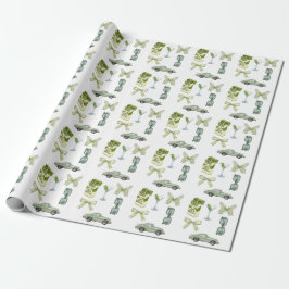 Papel De Regalo Conjunto de Stickers Estética Coqueta Verde | Coch