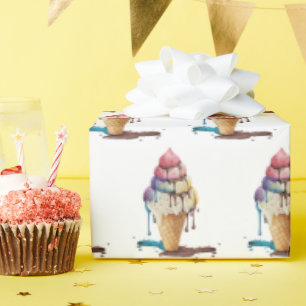 Papel De Regalo Cono de helado de goteo