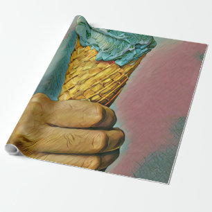 Papel De Regalo Cono de helado vintage