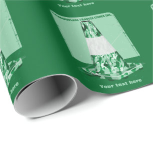 Papel De Regalo Cono de tráfico divertido de camuflaje rd cone