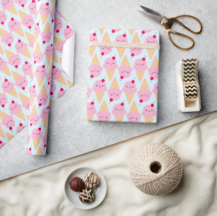 Papel De Regalo Conos de helado Kawaii