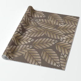 Papel De Regalo Conos de pino abstractos de cobre y platino