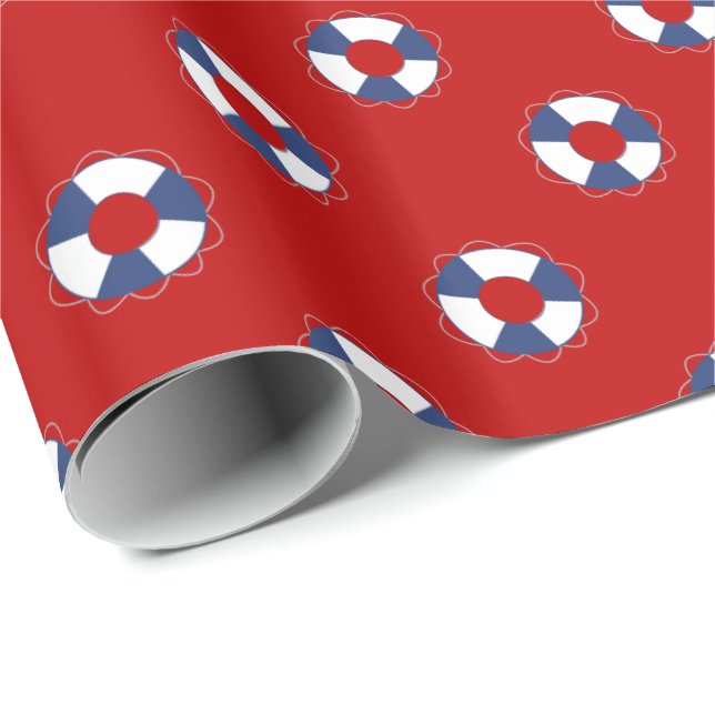 Papel De Regalo Conservantes de vida azules sobre cualquier fondo (Esquina del rollo)