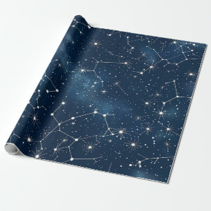 Papel De Regalo Constelación celeste - Noche estrellada (4)