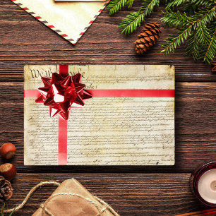 Papel De Regalo Constitución de Estados Unidos de Vintage